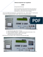 ODME S-3000 Instruction