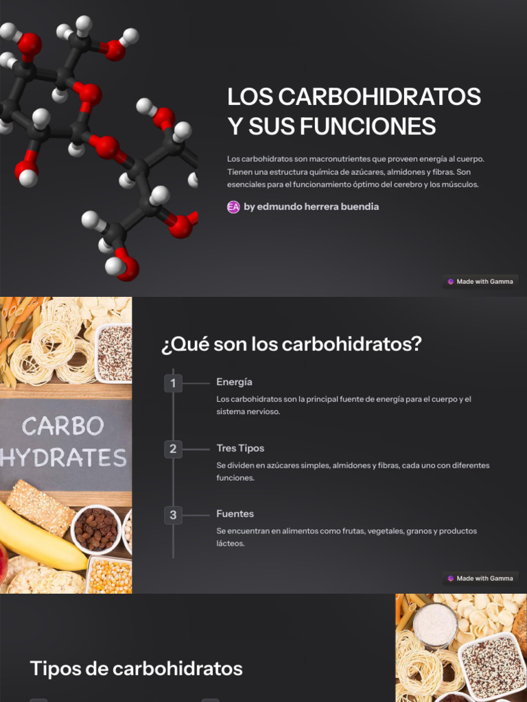 Los Carbohidratos Y Sus Funciones Pdf Carbohidratos Fibra Dietética