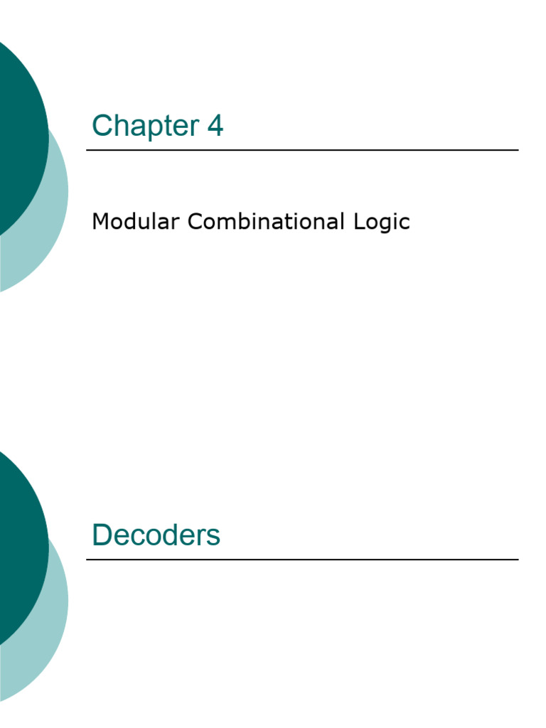 Modular Combinational Logic Guide | PDF | Digital Electronics | Arithmetic