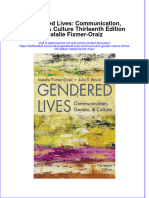 Download pdf Gendered Lives Communication Gender Culture Thirteenth Edition Natalie Fixmer Oraiz ebook full chapter 