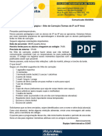 Comunicado 034 - Excursão Sítio Do Carroção (Turmas Do 5º Ao 8º Ano)