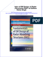 Textbook Fundamentals of em Design of Radar Absorbing Structures Ras 1St Edition Hema Singh Ebook All Chapter PDF