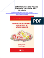 Download textbook Fundamental Mathematics And Physics Of Medical Imaging 1St Edition Jack Lancaster ebook all chapter pdf 