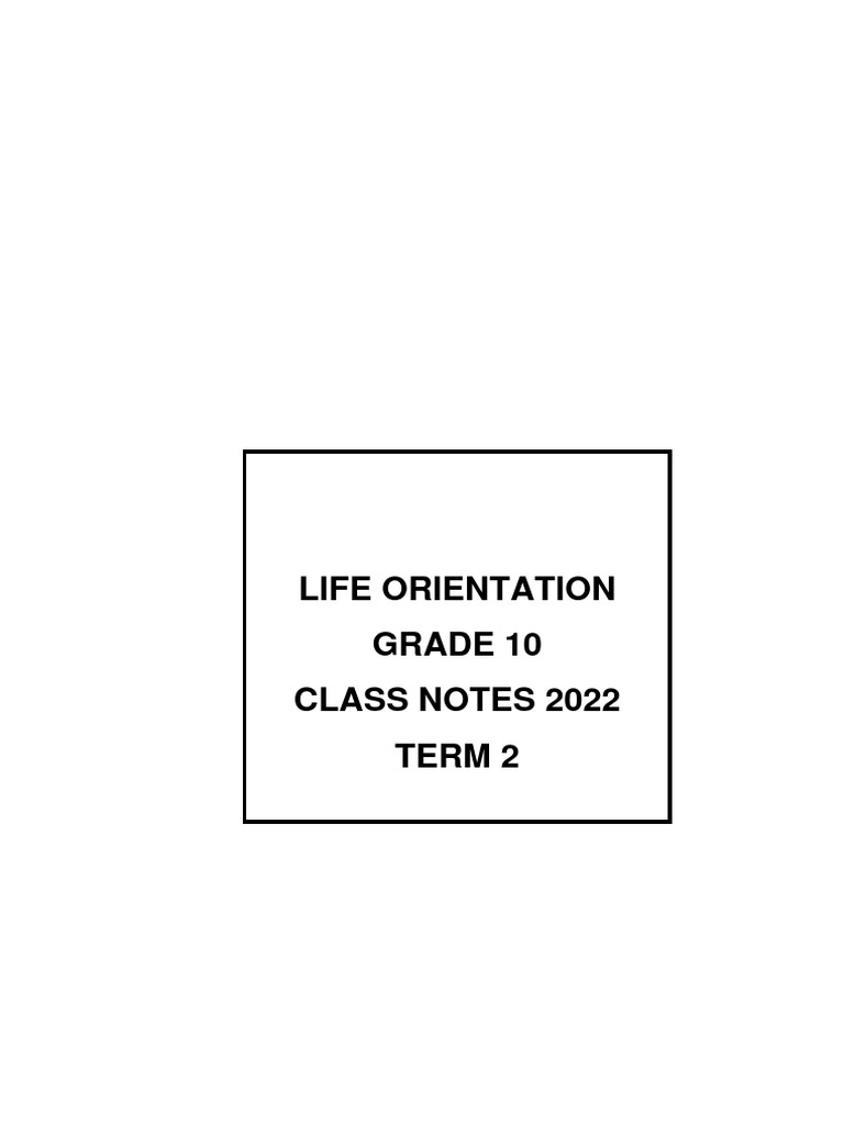 Grade 10 term 2 class notes pdf food security malnutrition