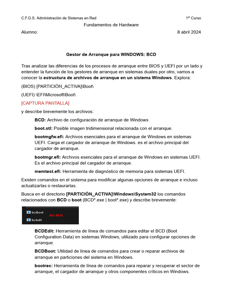 Gestores de Arranque en Windows: BCD y MBR | PDF | Arranque | Ciencias ...