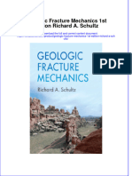 Download pdf Geologic Fracture Mechanics 1St Edition Richard A Schultz ebook full chapter 