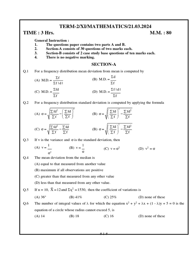 Standard Deviation in Mathematics Exam | PDF | Consonant | Standard ...