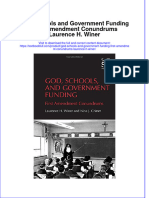 Textbook God Schools and Government Funding First Amendment Conundrums Laurence H Winer Ebook All Chapter PDF