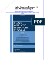 Textbook Fuzzy Analytic Hierarchy Process 1St Edition Ali Emrouznejad Ebook All Chapter PDF