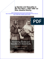 Download pdf Governing Gender And Sexuality In Colonial India The Hijra C 1850 1900 1St Edition Jessica Hinchy ebook full chapter 