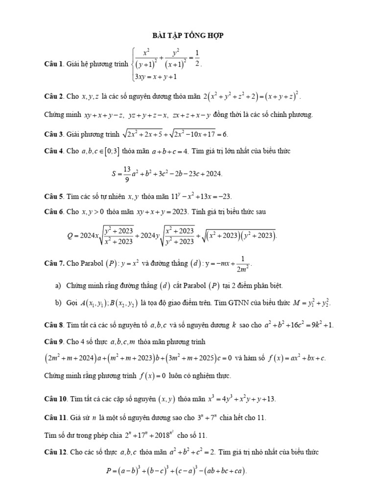 Phiếu BT 1 | PDF