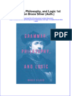 Download textbook Grammar Philosophy And Logic 1St Edition Bruce Silver Auth ebook all chapter pdf 