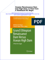 Download textbook Grand Ethiopian Renaissance Dam Versus Aswan High Dam A View From Egypt Abdelazim M Negm ebook all chapter pdf 