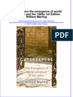 Textbook Gatekeepers The Emergence of World Literature and The 1960S 1St Edition William Marling Ebook All Chapter PDF