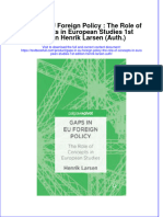 Textbook Gaps in Eu Foreign Policy The Role of Concepts in European Studies 1St Edition Henrik Larsen Auth Ebook All Chapter PDF
