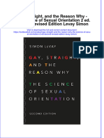 Textbook Gay Straight and The Reason Why The Science of Sexual Orientation 2 Ed Second Revised Edition Levay Simon Ebook All Chapter PDF