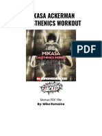 Mikasa Ackerman Calisthenics Workout PDF