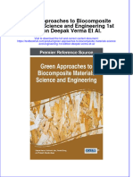 Download textbook Green Approaches To Biocomposite Materials Science And Engineering 1St Edition Deepak Verma Et Al ebook all chapter pdf 