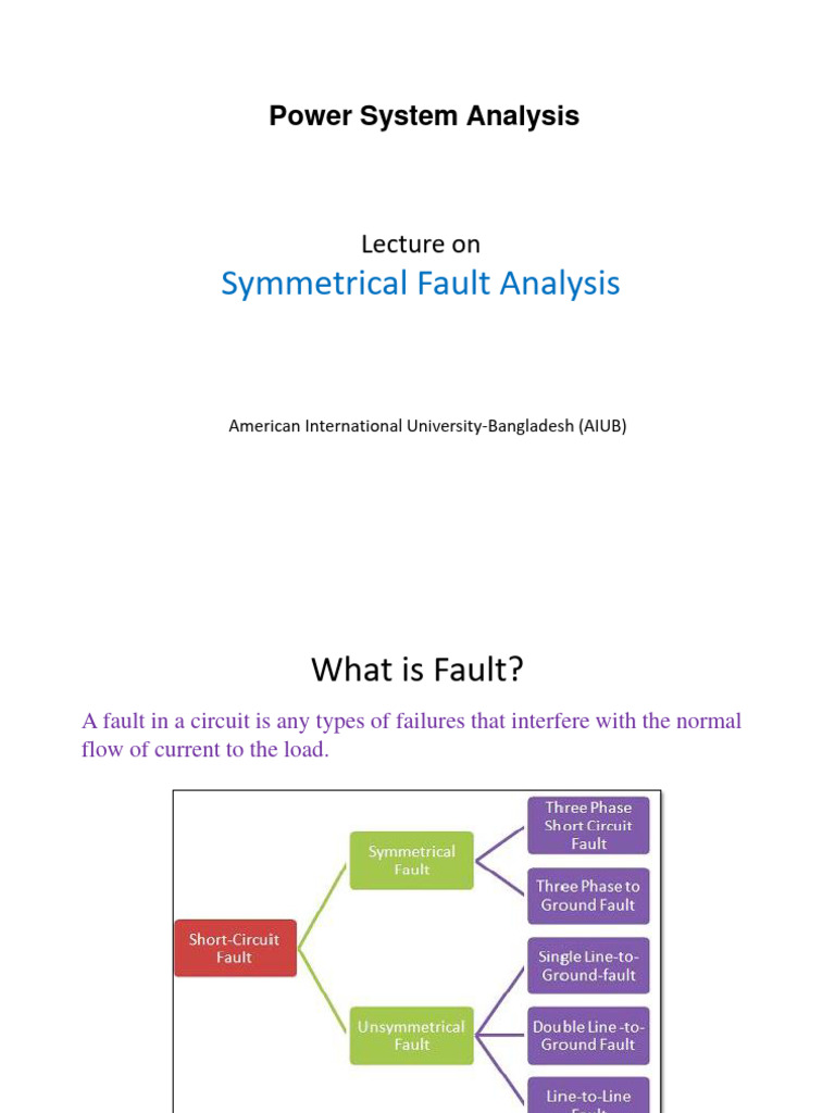 Symmetrical Fault Analysis in Power Systems | PDF | Electrical Network ...