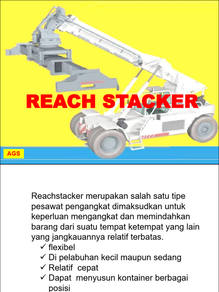 Komponen dan Mekanisme Reach Stacker | PDF