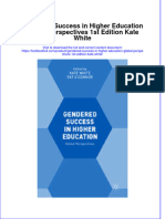 Textbook Gendered Success in Higher Education Global Perspectives 1St Edition Kate White Ebook All Chapter PDF