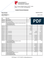 Student Financial Statement