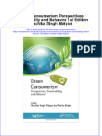 Download textbook Green Consumerism Perspectives Sustainability And Behavior 1St Edition Ruchika Singh Malyan ebook all chapter pdf 