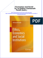PDF Ethics Economics and Social Institutions 1St Edition Vishwanath Pandit Auth Ebook Full Chapter