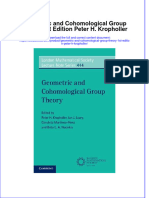 Textbook Geometric and Cohomological Group Theory 1St Edition Peter H Kropholler Ebook All Chapter PDF