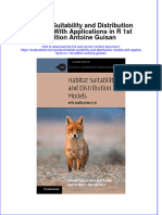 Download textbook Habitat Suitability And Distribution Models With Applications In R 1St Edition Antoine Guisan ebook all chapter pdf 