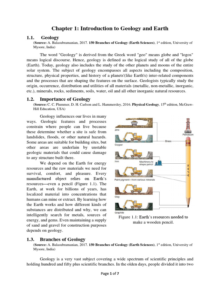 Introduction to Geology and Its Branches | PDF | Earth Sciences | Earth