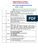 STD 6 - Portion of Half Yearly Exam