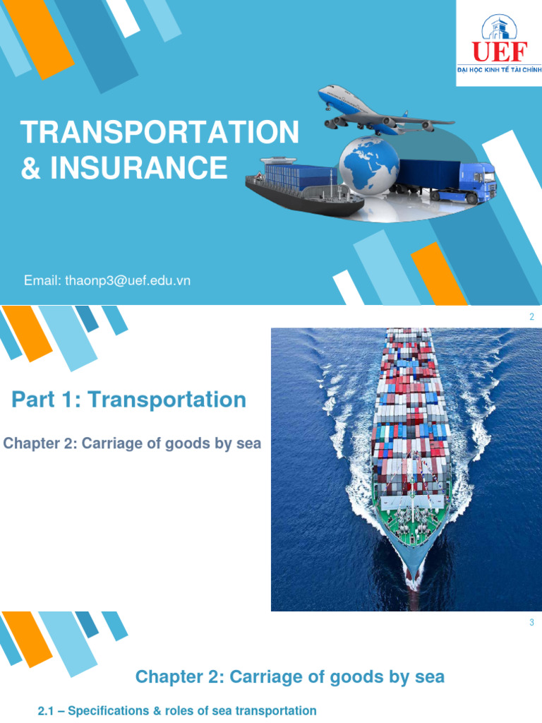 Sea Transportation and Chartering Overview | PDF | Bill Of Lading | Cargo