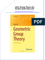 Textbook Geometric Group Theory An Introduction Draft Clara Loh Ebook All Chapter PDF