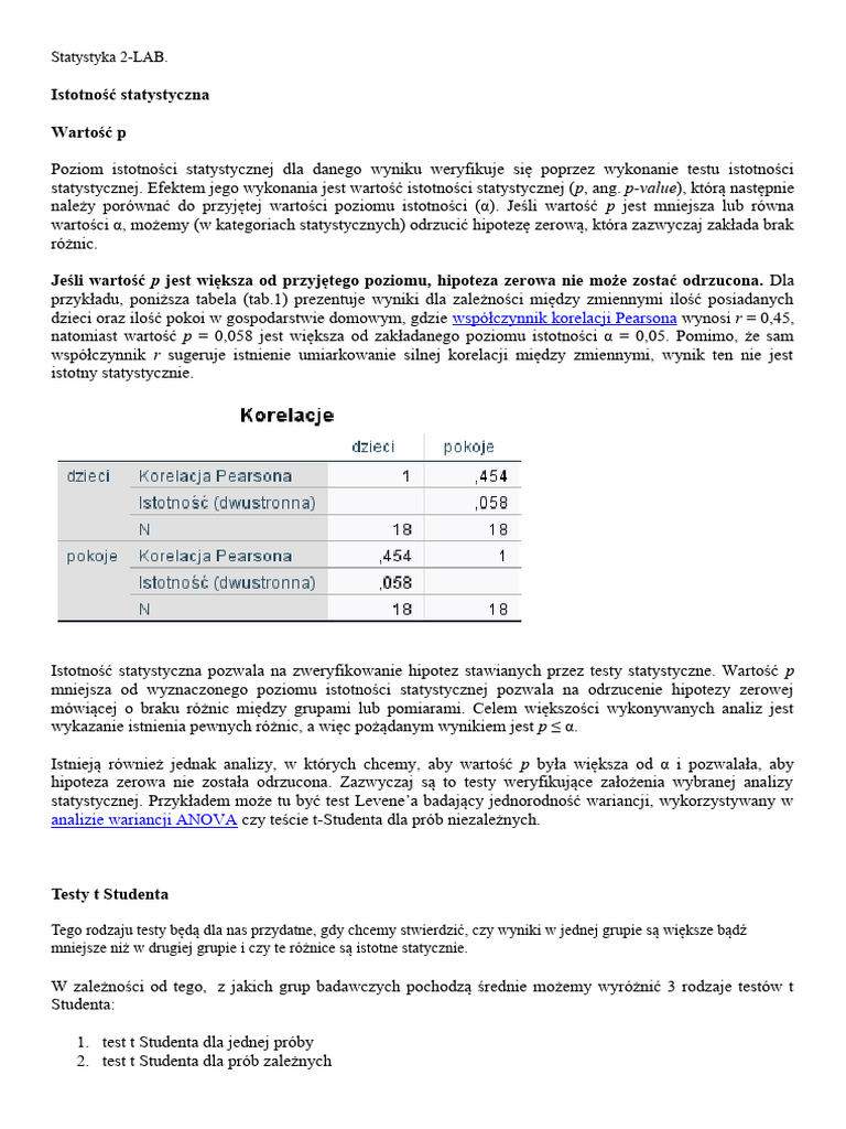 Statystyka 2 | PDF
