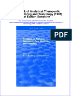 Textbook Handbook of Analytical Therapeutic Drug Monitoring and Toxicology 1996 1St Edition Sunshine Ebook All Chapter PDF