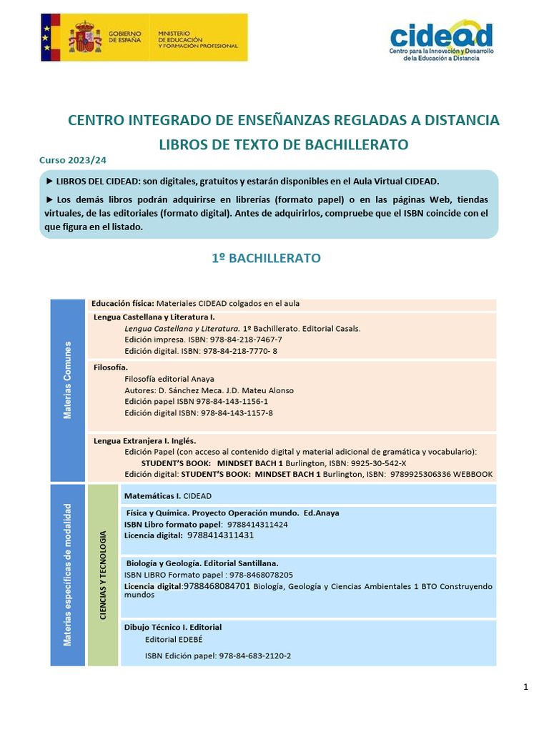 Bac 23 24 | PDF | Publicación | Libros