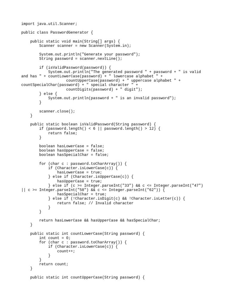 JAVA | PDF | Boolean Data Type | Password