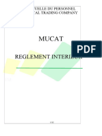 Mucat: Reglement Interieur