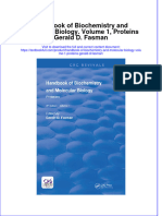 Textbook Handbook of Biochemistry and Molecular Biology Volume 1 Proteins Gerald D Fasman Ebook All Chapter PDF