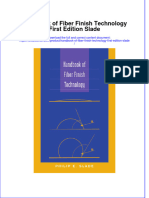 Textbook Handbook of Fiber Finish Technology First Edition Slade Ebook All Chapter PDF