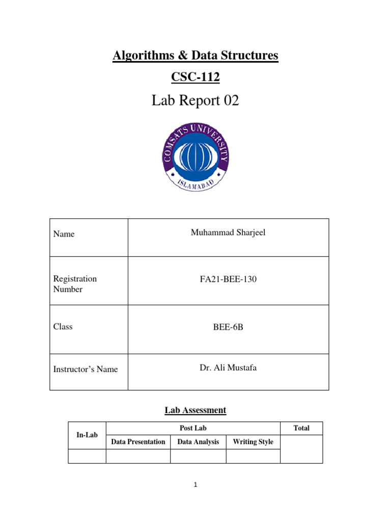 DSA Lab 2 | PDF | Data | Information Retrieval