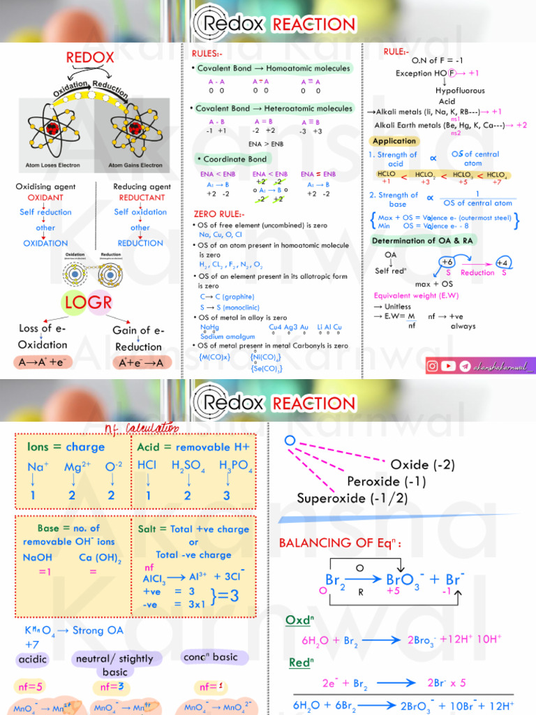 Redox Notes - Super Notes - AKansha Karnwal | PDF