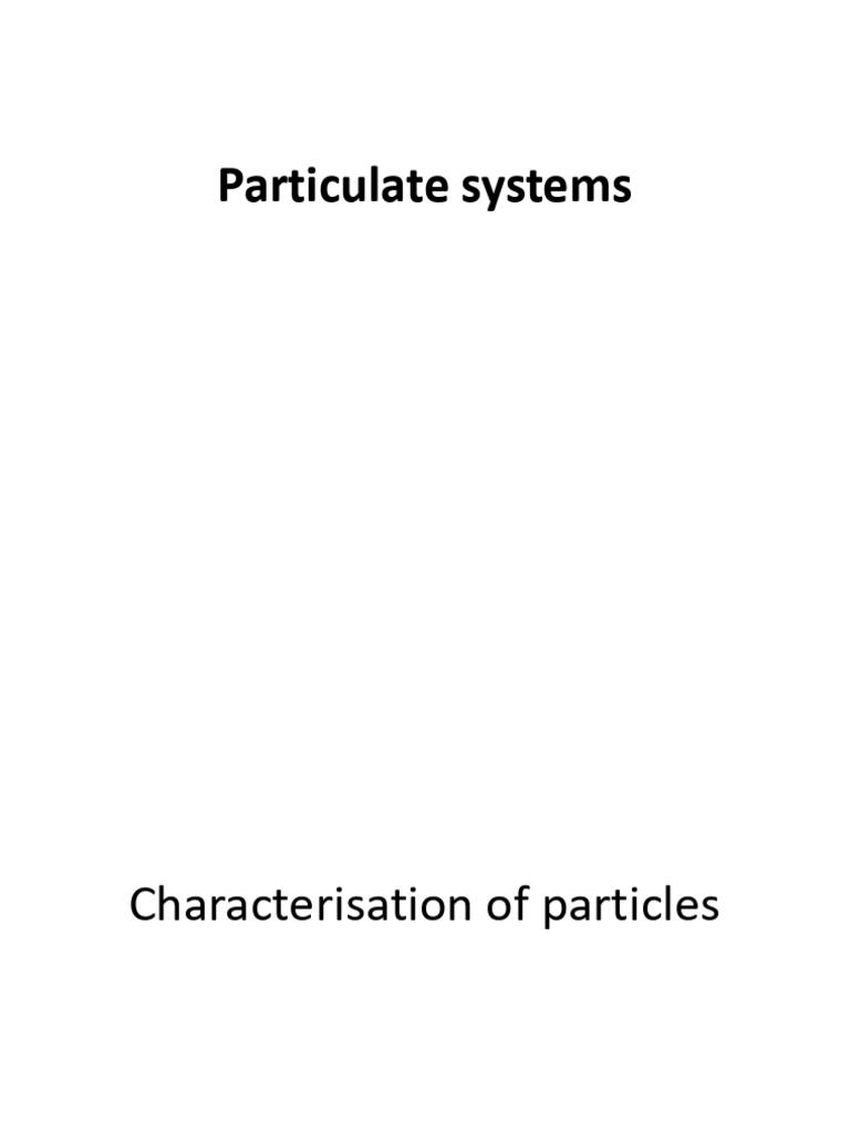 Particle Characterization Guide | PDF | Filtration | Porosity