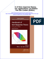Download textbook Handbook Of Item Response Theory Volume Three Applications 1St Edition Wim J Van Der Linden Editor ebook all chapter pdf 