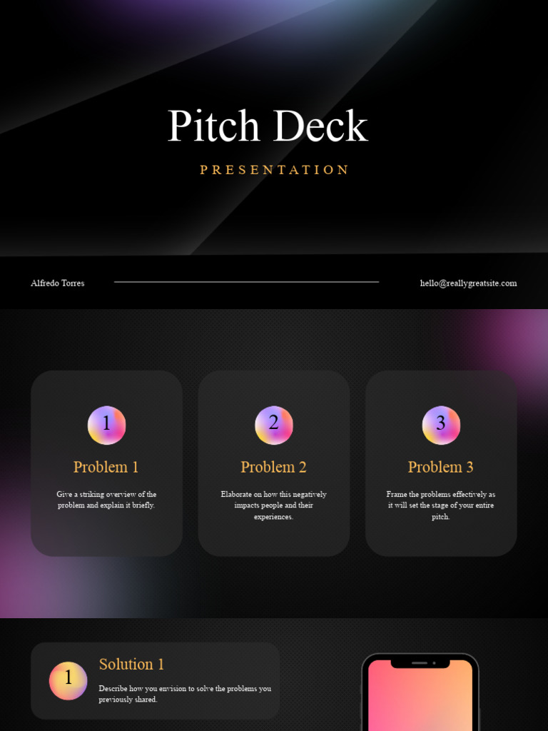 Dark Modern Corporate App Development Startup Pitch Deck Presentation ...