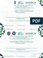 Biru Oranye Kreatif Piagam Penghargaan Sertifikat