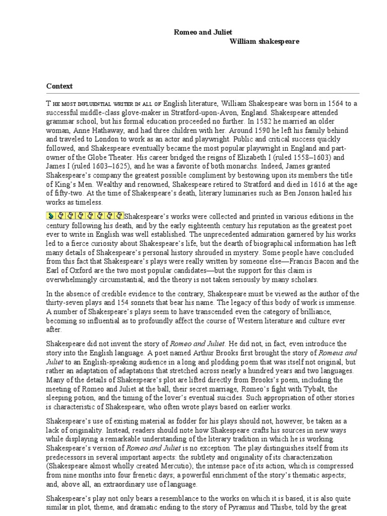 Romeo and Juliet | PDF | William Shakespeare | Samuel Taylor Coleridge