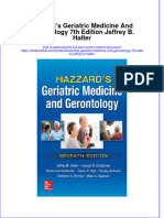 Textbook Hazzards Geriatric Medicine and Gerontology 7Th Edition Jeffrey B Halter Ebook All Chapter PDF