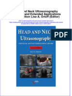Textbook Head and Neck Ultrasonography Essential and Extended Applications 538Th Edition Lisa A Orloff Editor Ebook All Chapter PDF